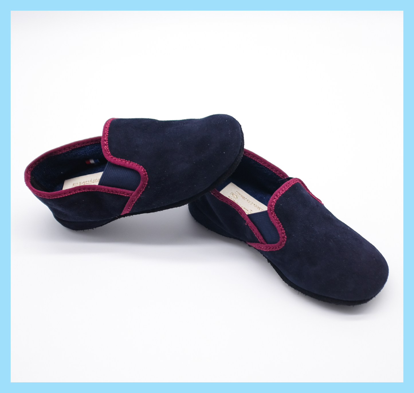 Balthazar navy & burgundy