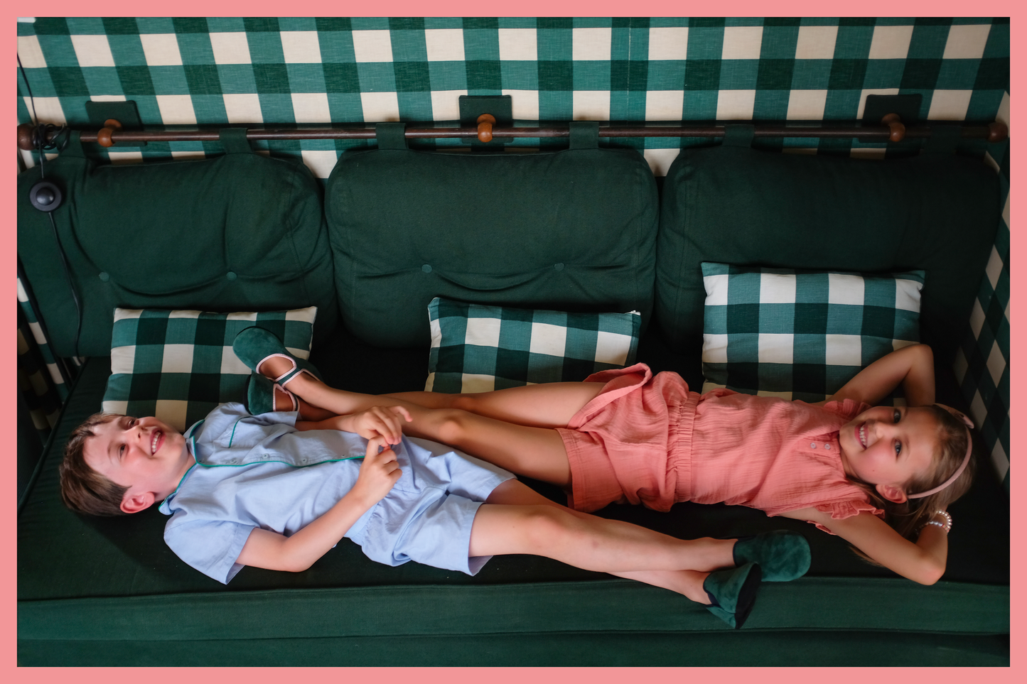 Romy green & pink