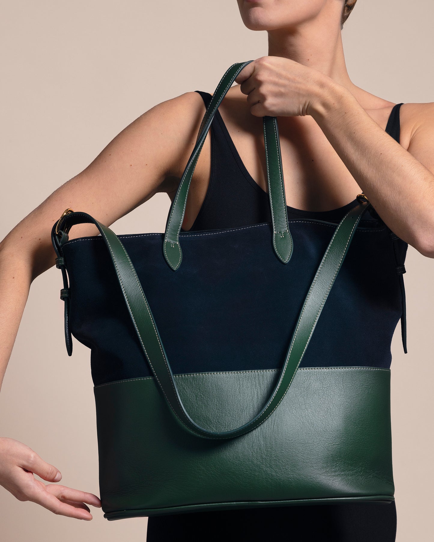 sac Olympe - marine & vert