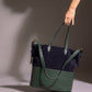 sac Olympe - marine & vert